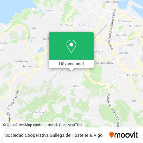 Mapa Sociedad Cooperativa Gallega de Hostelería