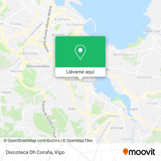 Mapa Discoteca Oh Coruña