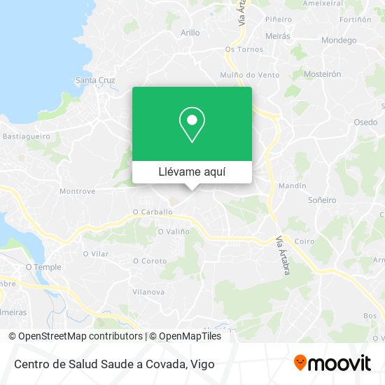 Mapa Centro de Salud Saude a Covada