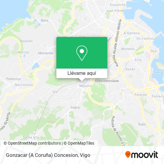 Mapa Gonzacar (A Coruña) Concesion