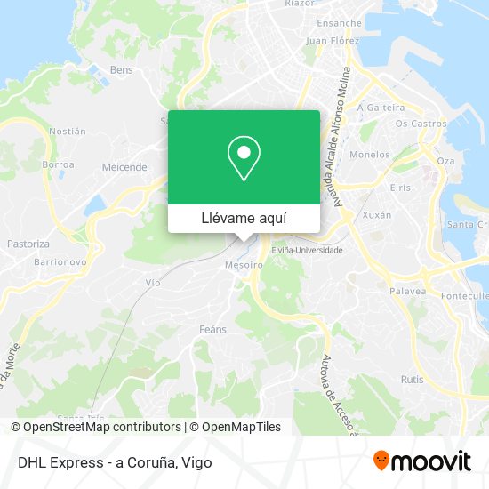 Mapa DHL Express - a Coruña