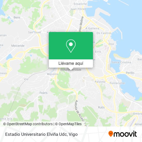 Mapa Estadio Universitario Elviña Udc