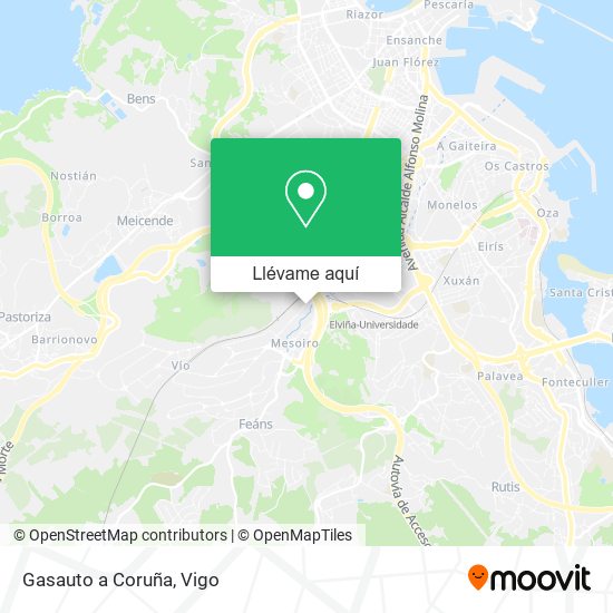 Mapa Gasauto a Coruña