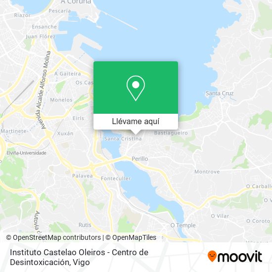 Mapa Instituto Castelao Oleiros - Centro de Desintoxicación