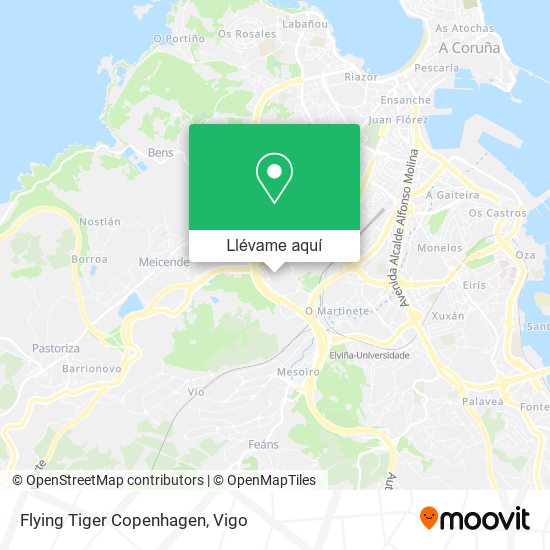 Mapa Flying Tiger Copenhagen