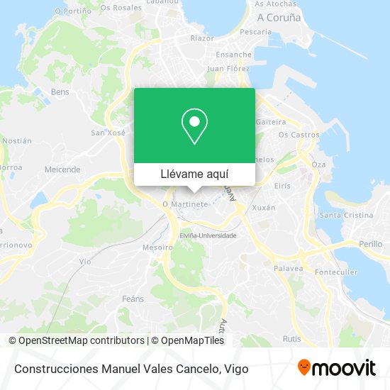 Mapa Construcciones Manuel Vales Cancelo