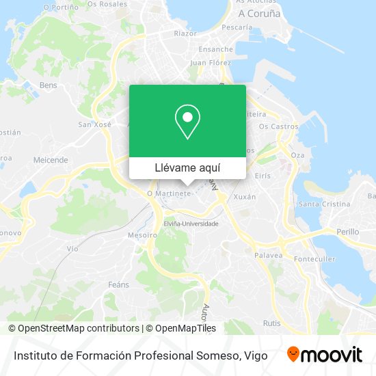Mapa Instituto de Formación Profesional Someso