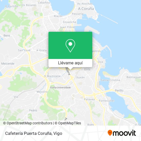 Mapa Cafetería Puerta Coruña