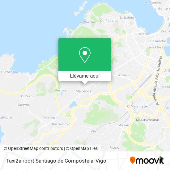 Mapa Taxi2airport Santiago de Compostela