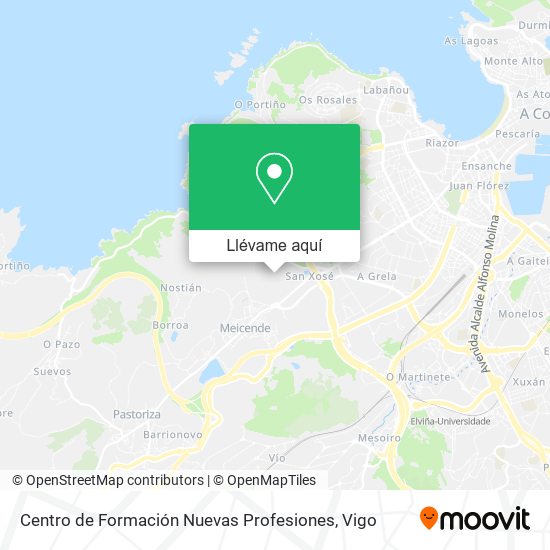 Mapa Centro de Formación Nuevas Profesiones