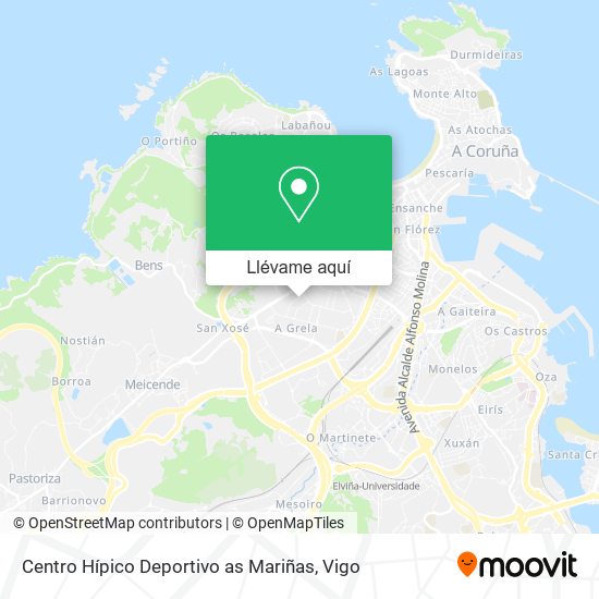 Mapa Centro Hípico Deportivo as Mariñas