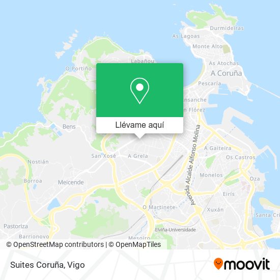 Mapa Suites Coruña
