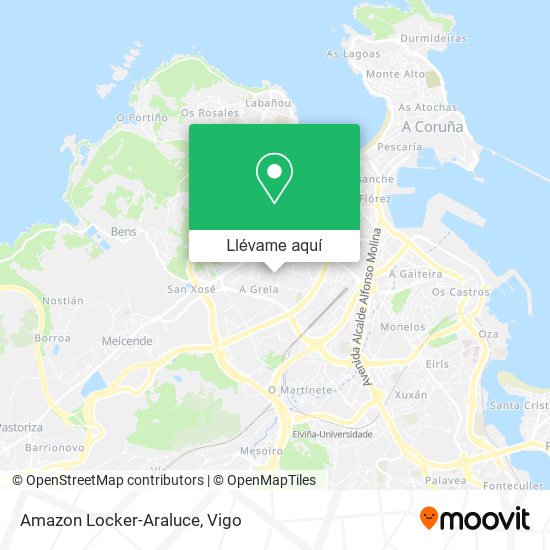 Mapa Amazon Locker-Araluce