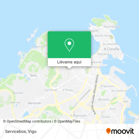 Mapa Servicebox