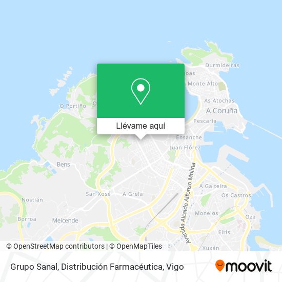 Mapa Grupo Sanal, Distribución Farmacéutica