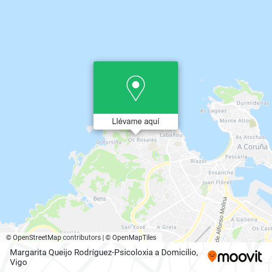 Mapa Margarita Queijo Rodríguez-Psicoloxia a Domicilio