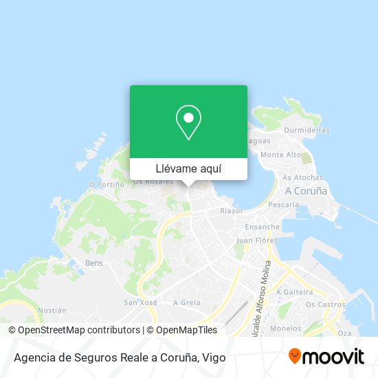 Mapa Agencia de Seguros Reale a Coruña