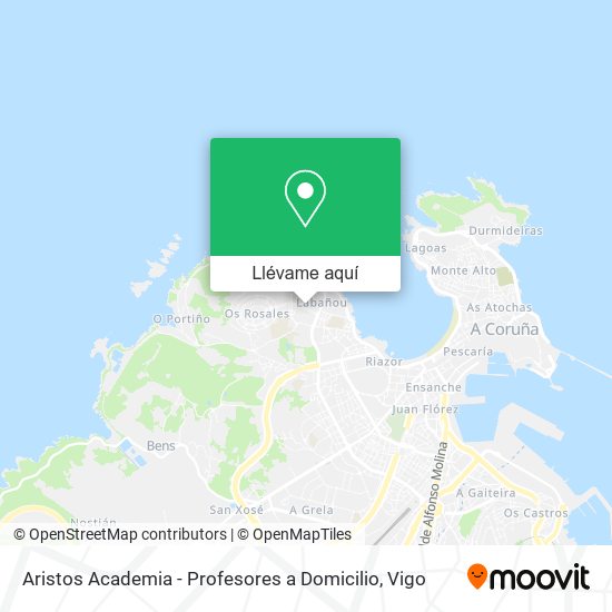 Mapa Aristos Academia - Profesores a Domicilio