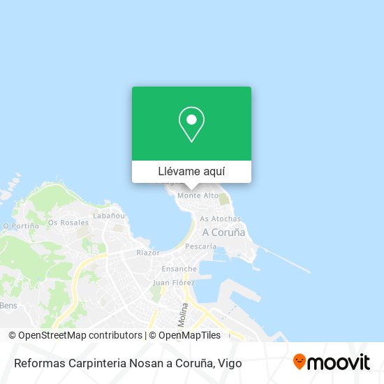 Mapa Reformas Carpinteria Nosan a Coruña