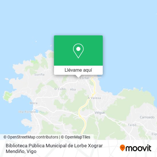 Mapa Biblioteca Pública Municipal de Lorbe Xograr Mendiño