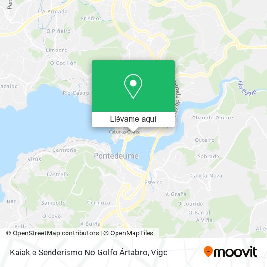 Mapa Kaiak e Senderismo No Golfo Ártabro