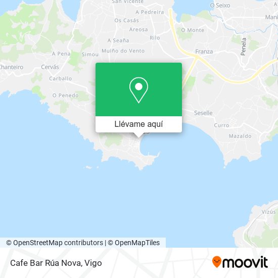 Mapa Cafe Bar Rúa Nova