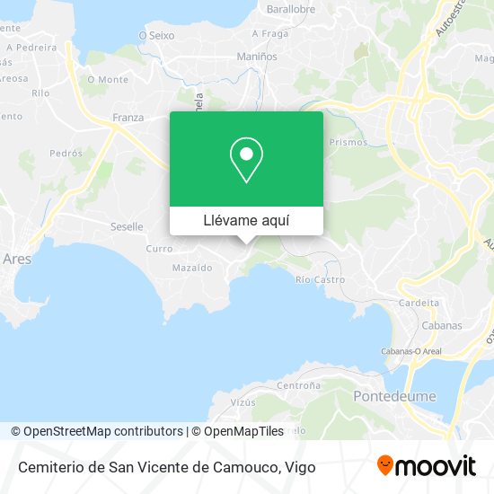 Mapa Cemiterio de San Vicente de Camouco