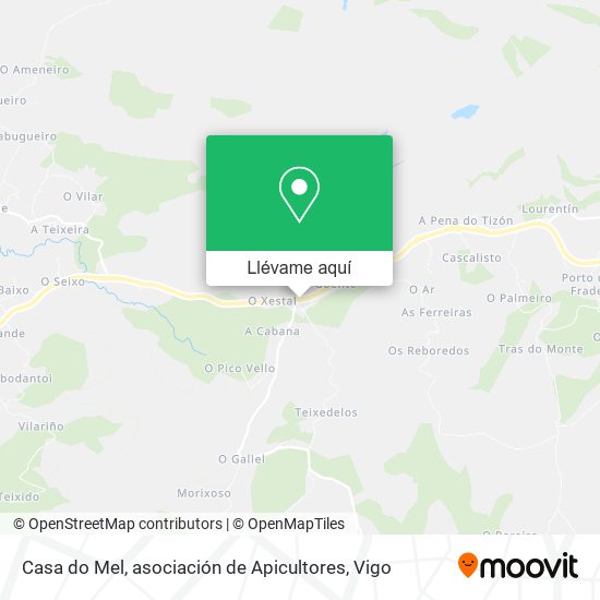 Mapa Casa do Mel, asociación de Apicultores