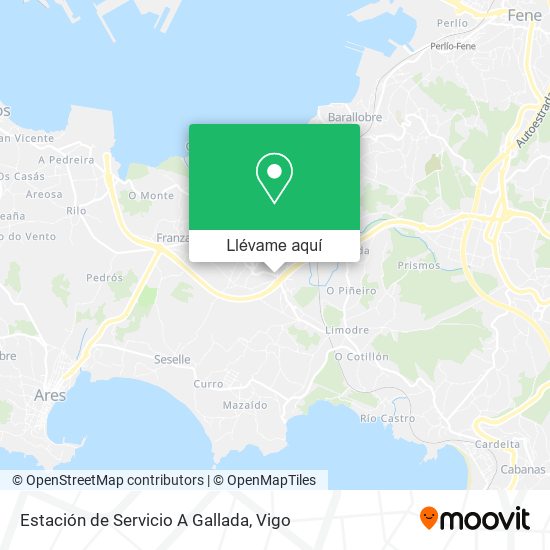 Mapa Estación de Servicio A Gallada