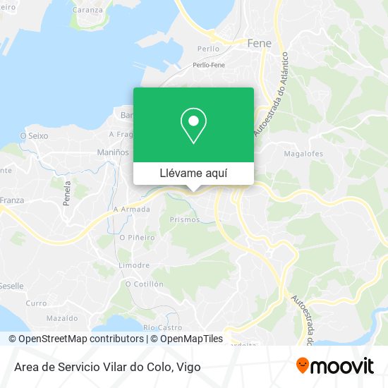 Mapa Area de Servicio Vilar do Colo