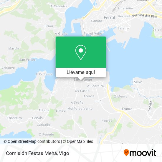 Mapa Comisión Festas Mehá