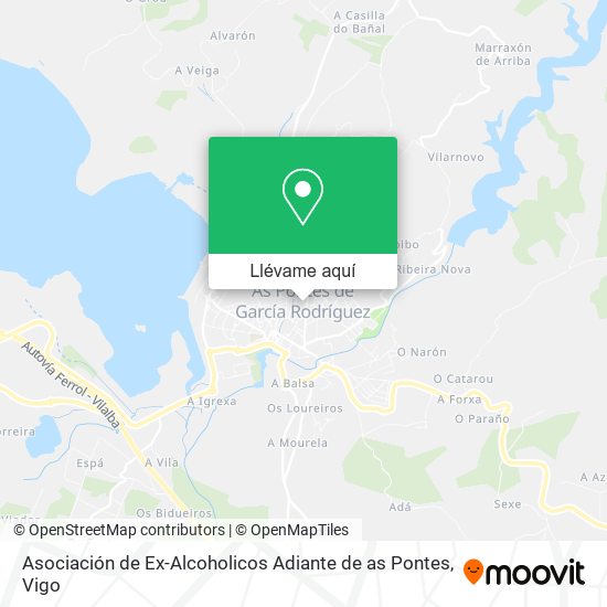 Mapa Asociación de Ex-Alcoholicos Adiante de as Pontes