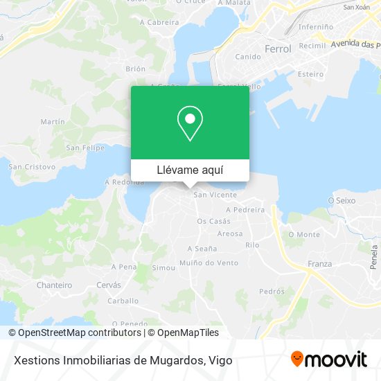 Mapa Xestions Inmobiliarias de Mugardos