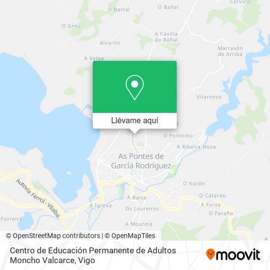 Mapa Centro de Educación Permanente de Adultos Moncho Valcarce