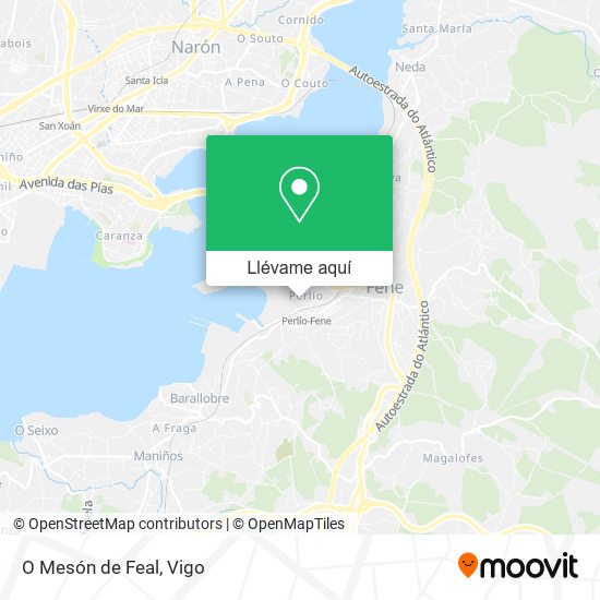 Mapa O Mesón de Feal