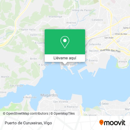 Mapa Puerto de Curuxeiras