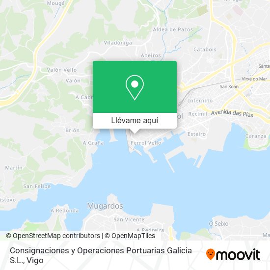 Mapa Consignaciones y Operaciones Portuarias Galicia S.L.