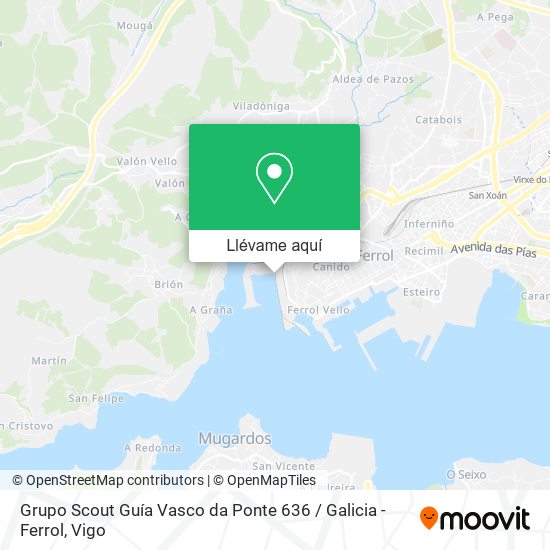 Mapa Grupo Scout Guía Vasco da Ponte 636 / Galicia - Ferrol