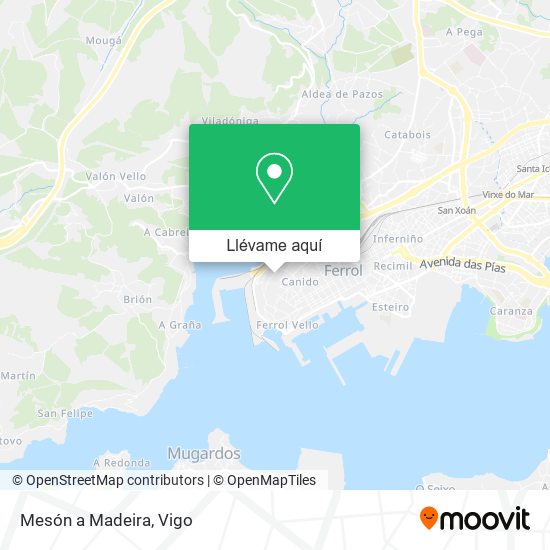 Mapa Mesón a Madeira