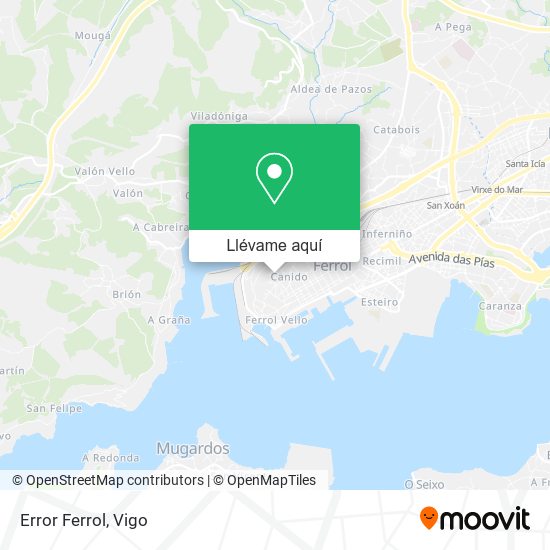 Mapa Error Ferrol