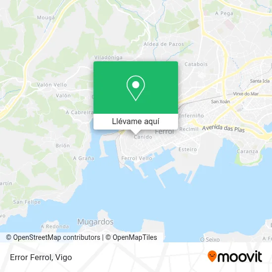 Mapa Error Ferrol