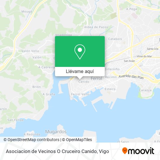 Mapa Asociacion de Vecinos O Cruceiro Canido