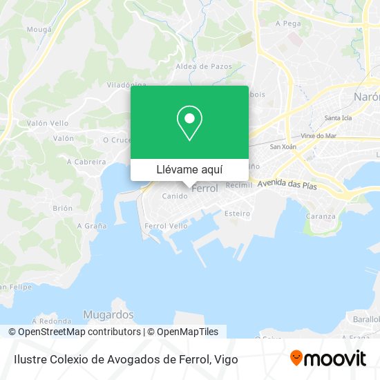 Mapa Ilustre Colexio de Avogados de Ferrol