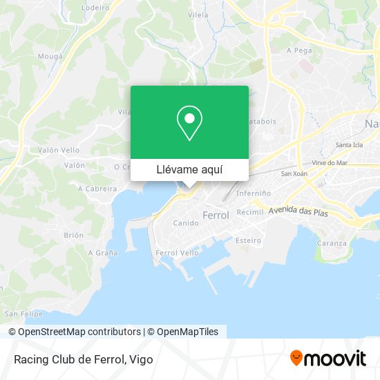 Mapa Racing Club de Ferrol