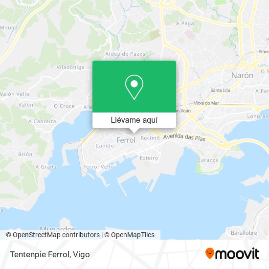 Mapa Tentenpie Ferrol