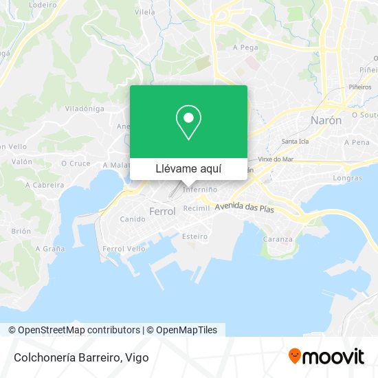 Mapa Colchonería Barreiro