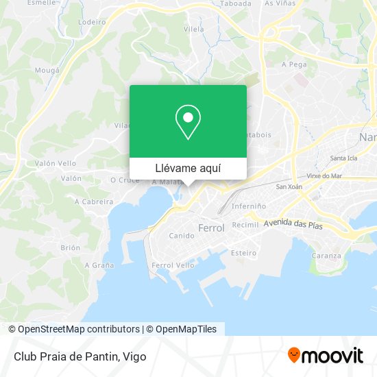 Mapa Club Praia de Pantin