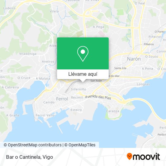 Mapa Bar o Cantinela