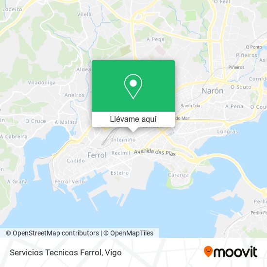 Mapa Servicios Tecnicos Ferrol