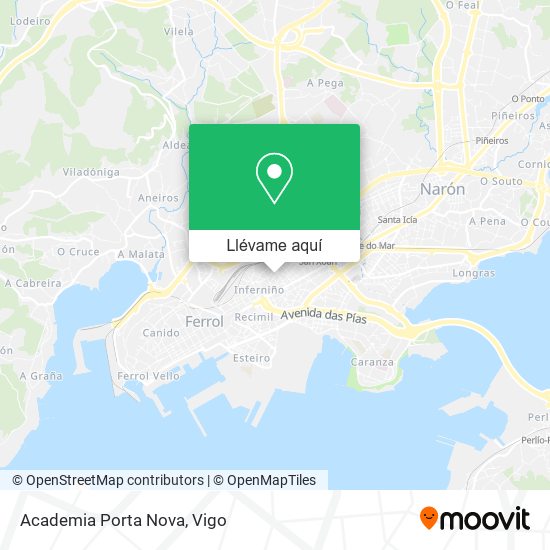 Mapa Academia Porta Nova